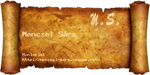 Menczel Sára névjegykártya
